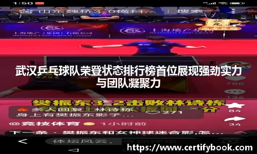 武汉乒乓球队荣登状态排行榜首位展现强劲实力与团队凝聚力